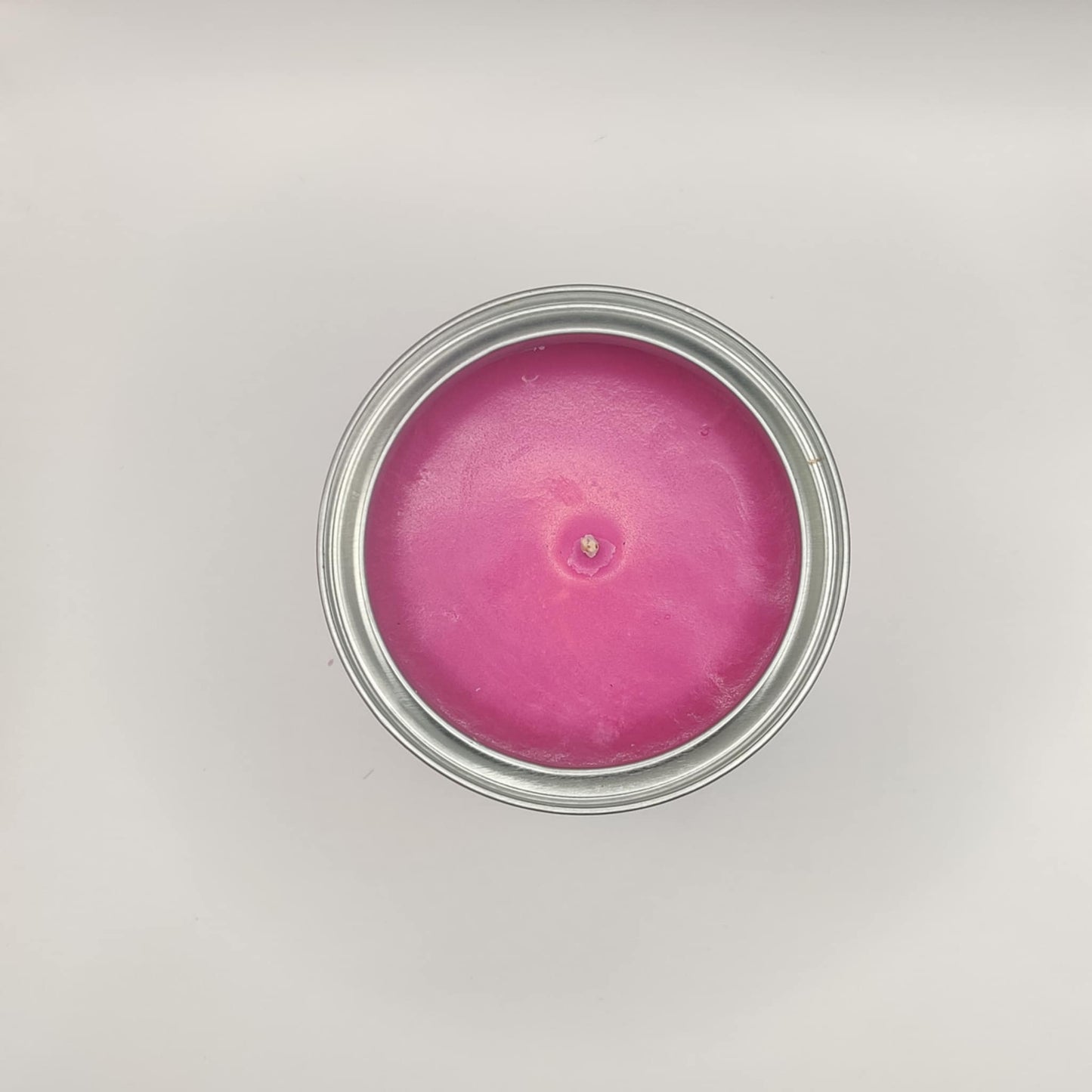 Boho Soul candle in pink and navy tin – grapefruit, pear & vanilla soy wax candle by Retro Bloom