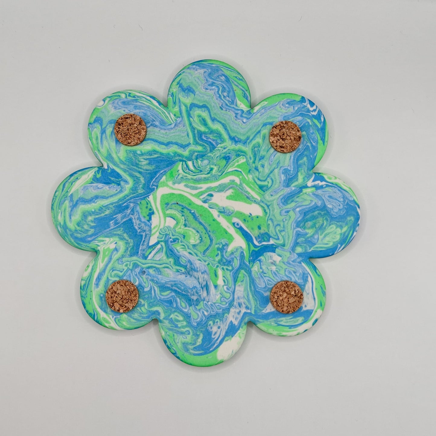 Coaster - Green/Blue/White