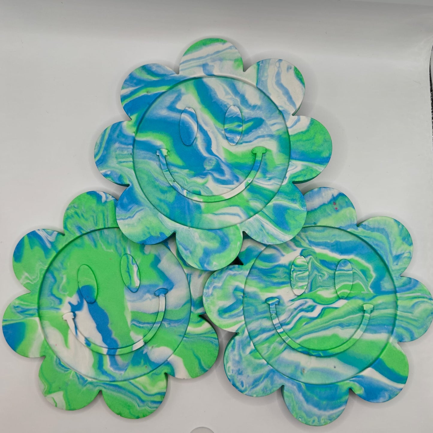 Coaster - Green/Blue/White