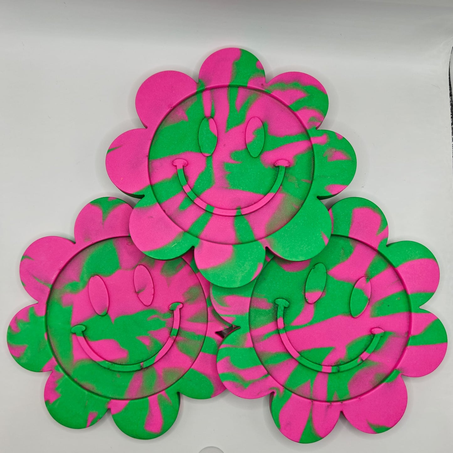 Coaster - Green/Pink