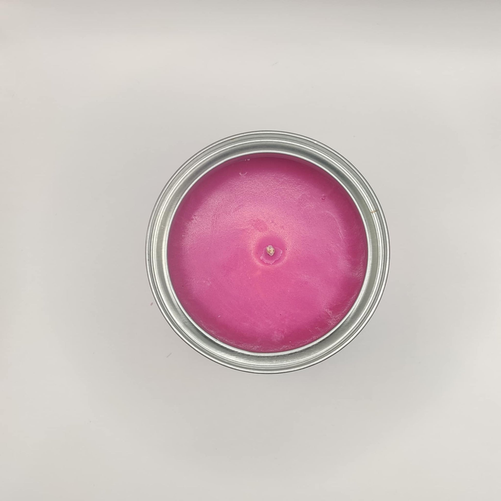 Boho Soul candle in pink and navy tin – grapefruit, pear & vanilla soy wax candle by Retro Bloom
