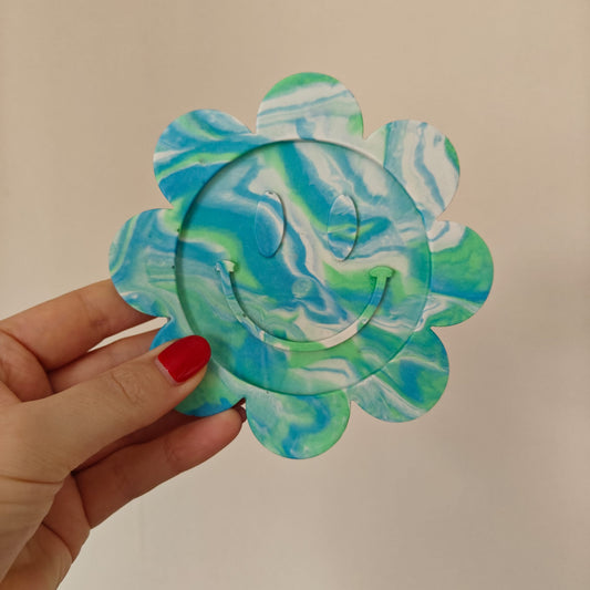 Coaster - Green/Blue/White