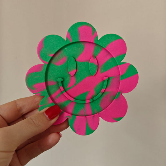 Coaster - Green/Pink
